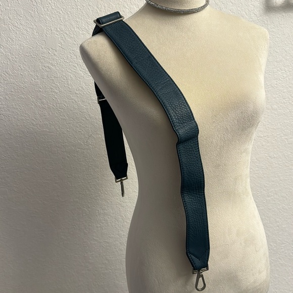 HAMMITT LEATHER CROSSBODY STRAP IN OCCASIONAL TEAL, SILVER HARDWARE - Picture 1 of 4